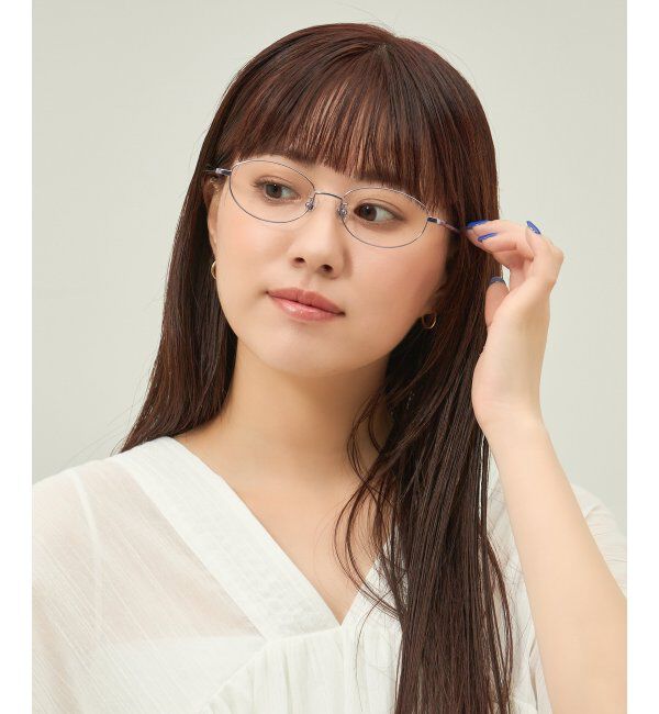  「オーバル型 メガネ 軽量 チタン｜大人可愛い｜伊達メガネ 度付きメガネ｜ビジネス レンズ交換券付」|メガネ|