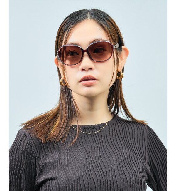  「ウェリントン型 サングラス ラバーテンプル ズレ落ち防止 ｜ カラーレンズ ｜ 紫外線対策 UVカット  」|サングラス|茶系デミ