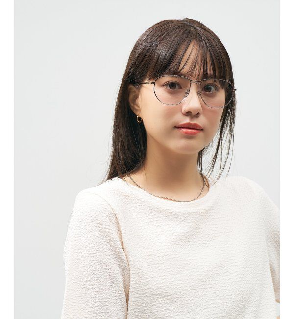  「Zoff｜takashi kumagai ウェリントン型 サングラス メタルフレーム｜ツーブリッジ｜紫外線対策 UVカット  」|サングラス|ライトピンク