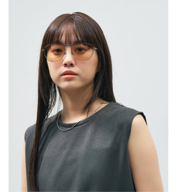  「Zoff｜takashi kumagai ウェリントン型 サングラス メタルフレーム｜ツーブリッジ｜紫外線対策 UVカット  」|サングラス|