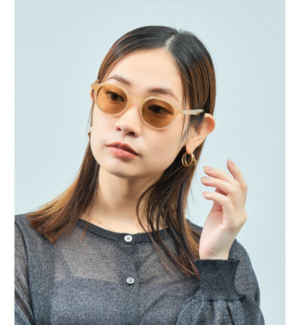  「SUNCUTGlasses/UV100%CUT サングラス | クラウンパント｜紫外線対策 UV対策 UVカット」|サングラス|ベージュ1