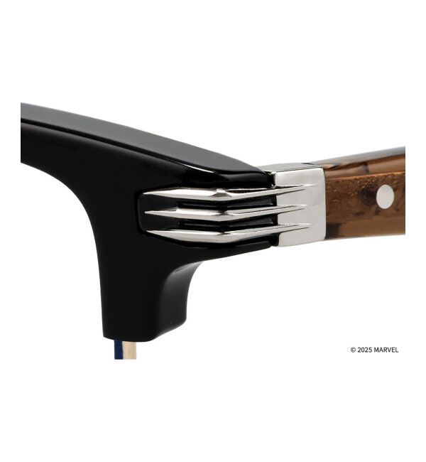  「MARVEL COLLECTION【ウルヴァリン モデル】 スクエア型 メガネ | 伊達メガネ 度付き   レンズ交換券付」|メガネ|