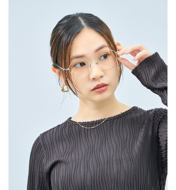  「Zoff｜TRAD メガネ | メタルフレーム 伊達メガネ 度付き 読書 ビジネス   レンズ交換券付」|メガネ|ゴールド