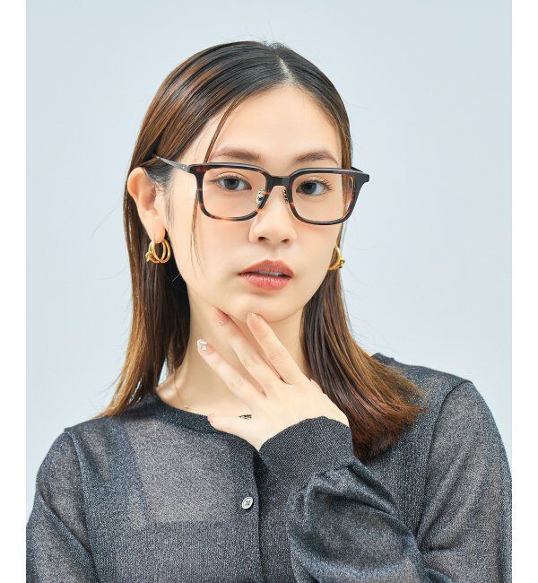  「Zoff｜UNITED ARROWS メガネ | [Stylish] 伊達メガネ 度付き ユナイテッドアローズ   レンズ交換券付」|メガネ|薄ブラウン1