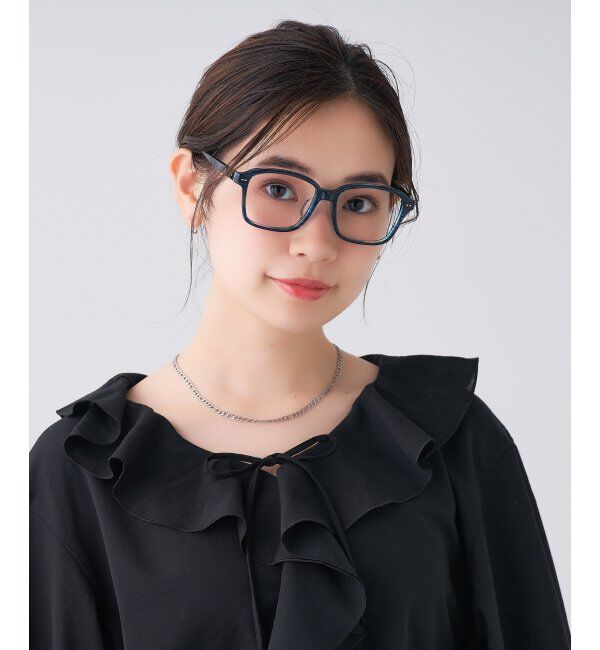  「 ウェリントン型 メガネ | 黒縁フレーム 伊達めがね 度付きユニセックス 読書  CLASSIC  レンズ交換券付」|メガネ|ブルー