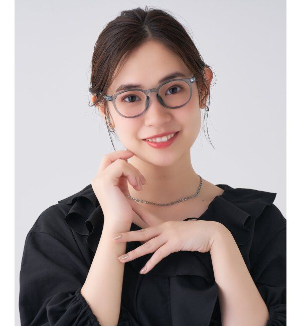  「ボストン型 メガネ | 伊達メガネ 度付きメガネユニセックス  Zoff｜CLASSIC  レンズ交換券付」|メガネ|薄ブルー