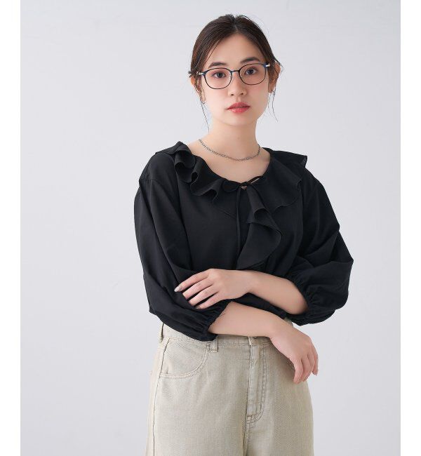  「ウェリントン型 メガネ | ラバーテンプル 伊達メガネ 度付きメガネ  Zoff｜FASHION  レンズ交換券付」|メガネ|ネイビー2