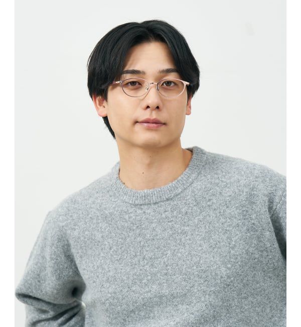  「オーバル型 メガネ | レザー調 ラバーテンプル ズレ落ち防止 眼鏡 伊達・度付き眼鏡  レンズ交換券付」|メガネ|