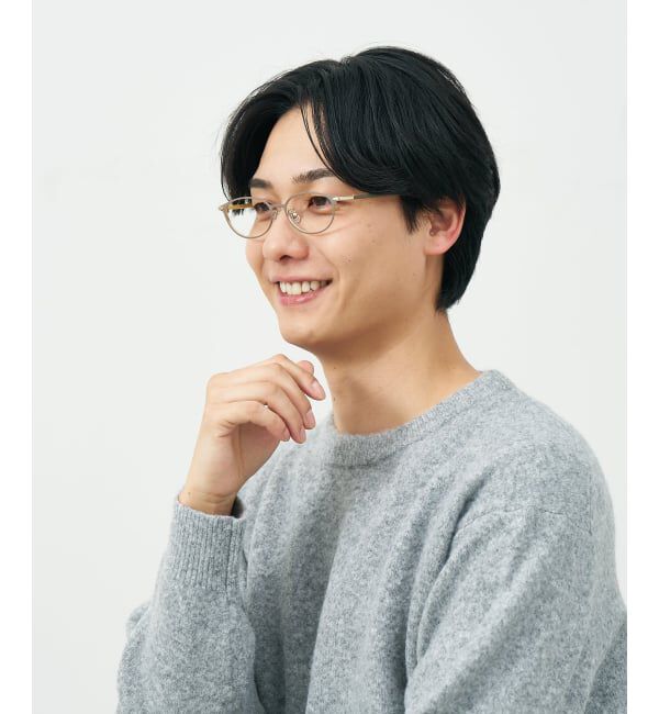  「オーバル型 メガネ | レザー調 ラバーテンプル ズレ落ち防止 眼鏡 伊達・度付き眼鏡  レンズ交換券付」|メガネ|