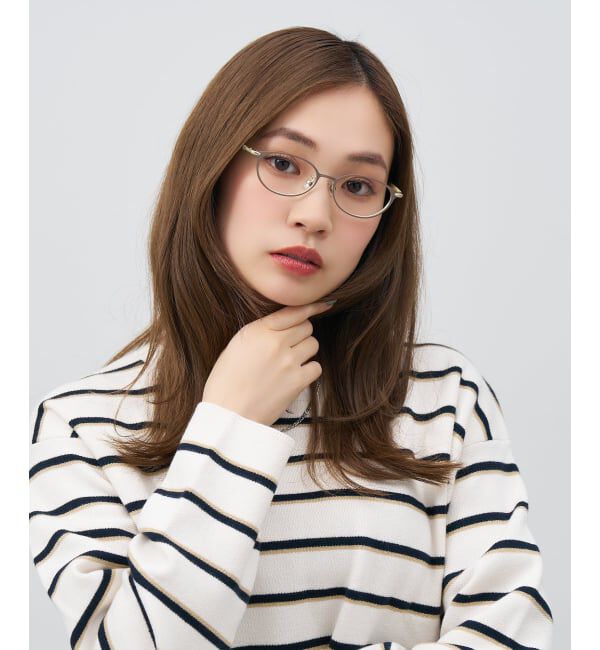  「オーバル型 メガネ | レザー調 ラバーテンプル ズレ落ち防止 眼鏡 伊達・度付き眼鏡  レンズ交換券付」|メガネ|