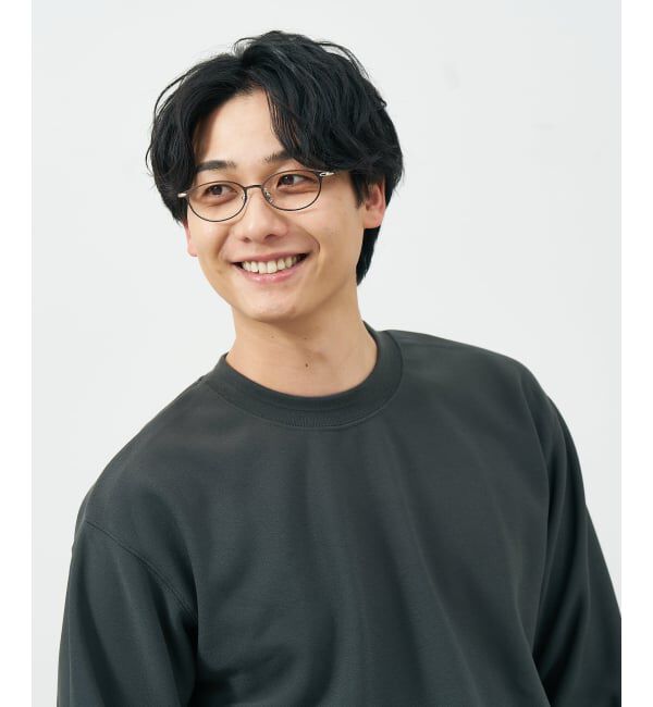  「オーバル型 メガネ | レザー調 ラバーテンプル ズレ落ち防止 眼鏡 伊達・度付き眼鏡  レンズ交換券付」|メガネ|