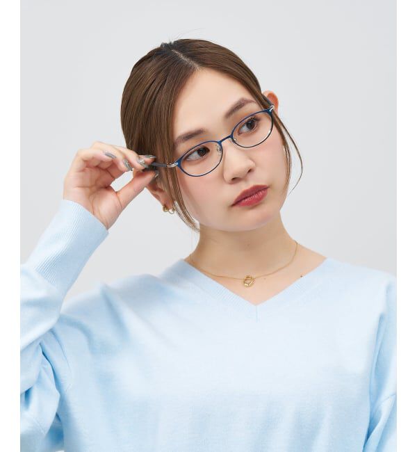  「オーバル型 メガネ | レザー調 ラバーテンプル ズレ落ち防止 眼鏡 伊達・度付き眼鏡  レンズ交換券付」|メガネ|