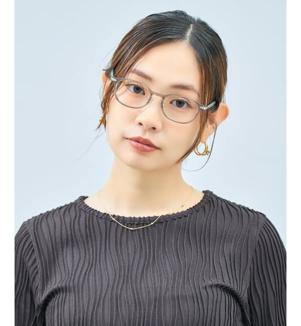  「ウェリントン型 メガネ | レザー調 ラバーテンプル ズレ落ち防止 眼鏡 伊達・度付き眼鏡  レンズ交換券付」|メガネ|