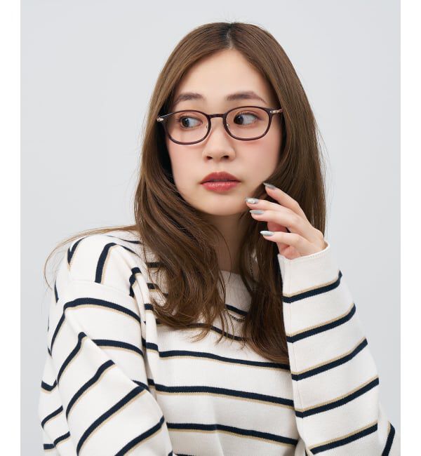  「ウェリントン型 メガネ | レザー調 ラバーテンプル ズレ落ち防止 眼鏡 伊達・度付き眼鏡  レンズ交換券付」|メガネ|