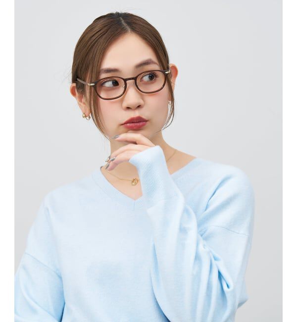  「ウェリントン型 メガネ | レザー調 ラバーテンプル ズレ落ち防止 眼鏡 伊達・度付き眼鏡  レンズ交換券付」|メガネ|