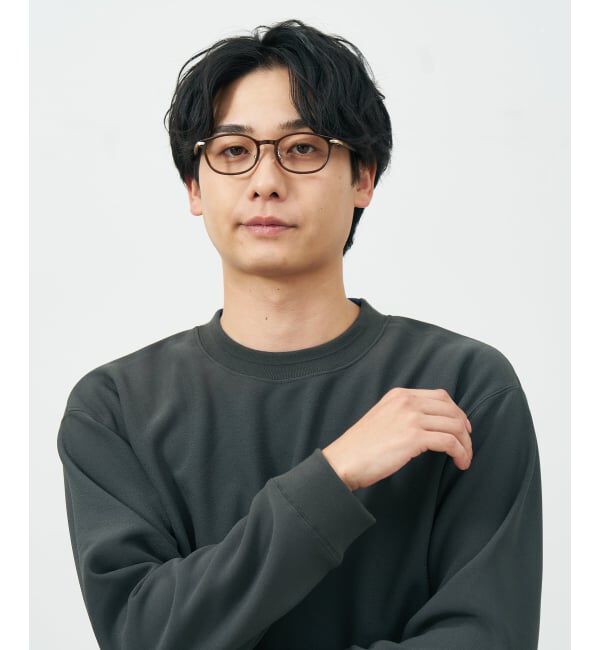  「ウェリントン型 メガネ | レザー調 ラバーテンプル ズレ落ち防止 眼鏡 伊達・度付き眼鏡  レンズ交換券付」|メガネ|