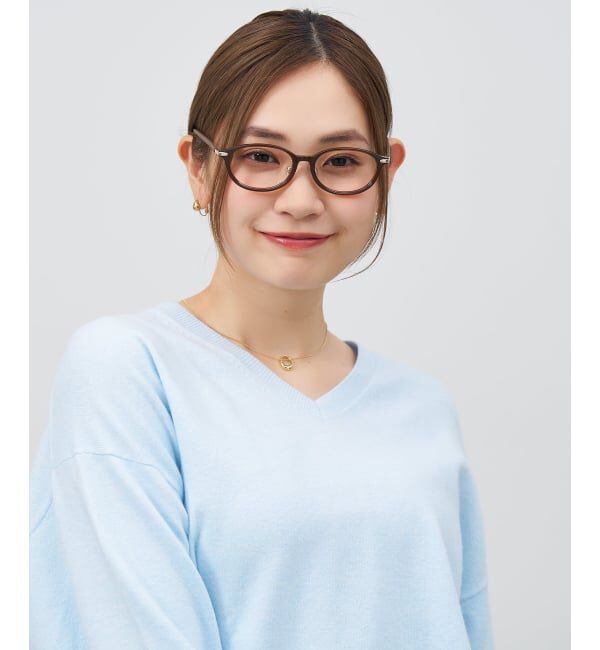  「オーバル型 メガネ | レザー調 ラバーテンプル ズレ落ち防止 眼鏡 伊達・度付き眼鏡  レンズ交換券付」|メガネ|