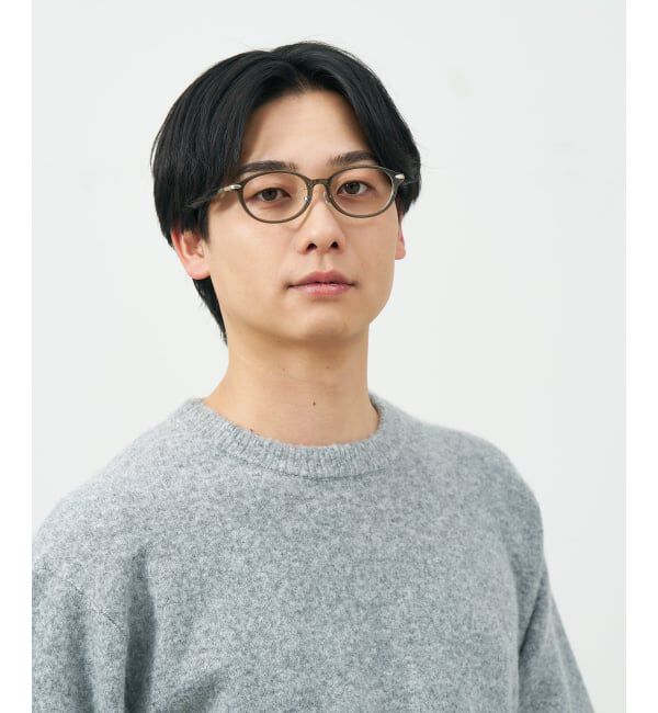  「オーバル型 メガネ | レザー調 ラバーテンプル ズレ落ち防止 眼鏡 伊達・度付き眼鏡  レンズ交換券付」|メガネ|