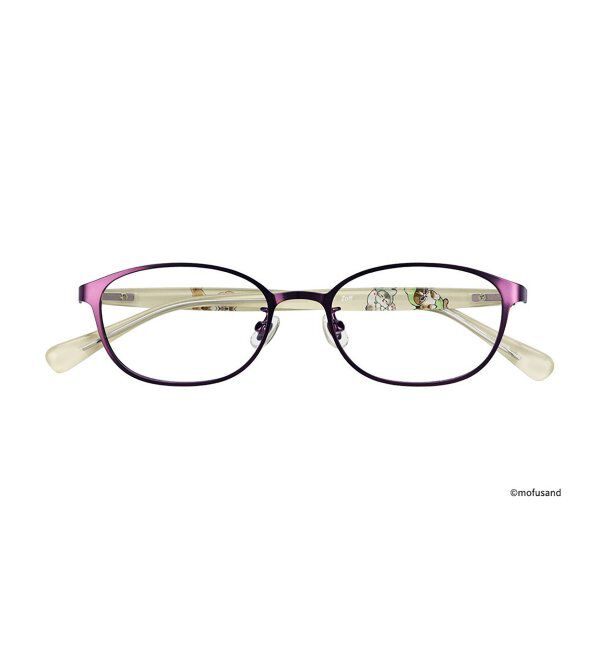  「Zoff｜mofusand ウェリントン型 メガネ | モフサンド [CASUALモデル] 伊達・度付き眼鏡  レンズ交換券付」|メガネ|パープル2
