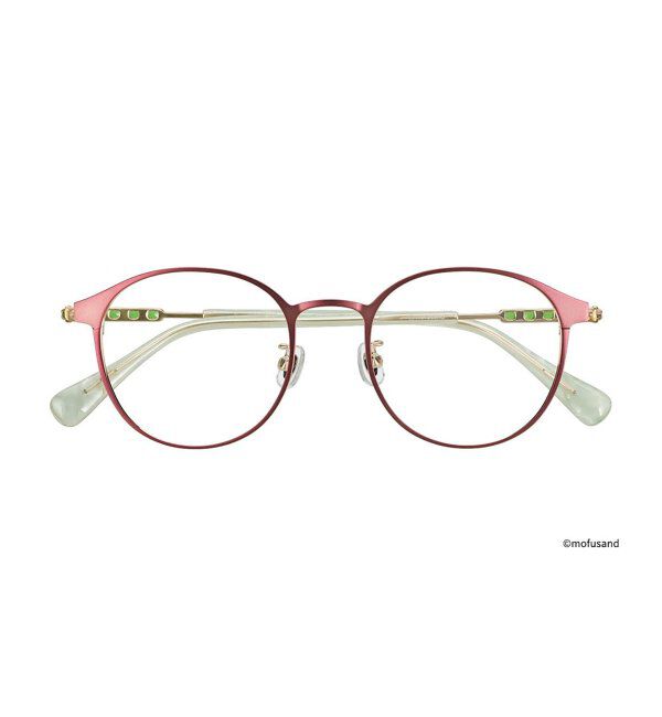  「Zoff｜mofusand ボストン型 メガネ | モフサンド [PREMIUMモデル] 伊達・度付き眼鏡  レンズ交換券付」|メガネ|