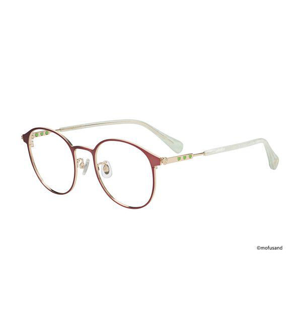  「Zoff｜mofusand ボストン型 メガネ | モフサンド [PREMIUMモデル] 伊達・度付き眼鏡  レンズ交換券付」|メガネ|