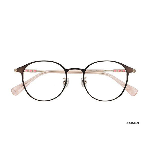  「Zoff｜mofusand ボストン型 メガネ | モフサンド [PREMIUMモデル] 伊達・度付き眼鏡  レンズ交換券付」|メガネ|