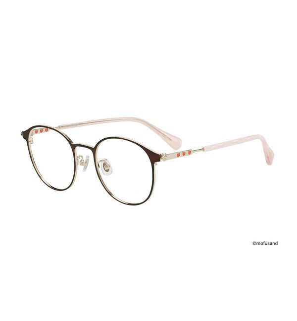  「Zoff｜mofusand ボストン型 メガネ | モフサンド [PREMIUMモデル] 伊達・度付き眼鏡  レンズ交換券付」|メガネ|