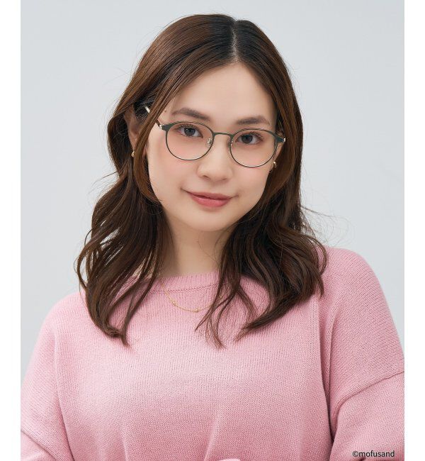  「Zoff｜mofusand ボストン型 メガネ | モフサンド [PREMIUMモデル] 伊達・度付き眼鏡  レンズ交換券付」|メガネ|オリーブ