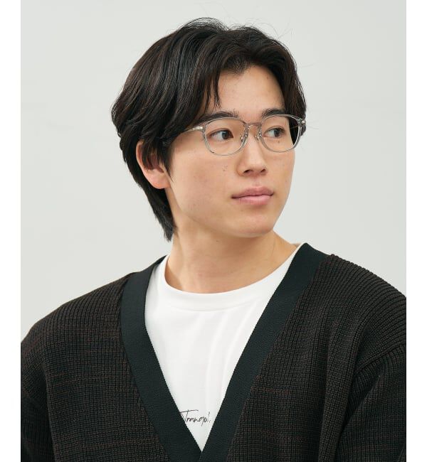  「ウェリントン型 メガネ | チタン TR素材 軽量 メタル 伊達・度付き 大人可愛い Zoff  レンズ交換券付」|メガネ|