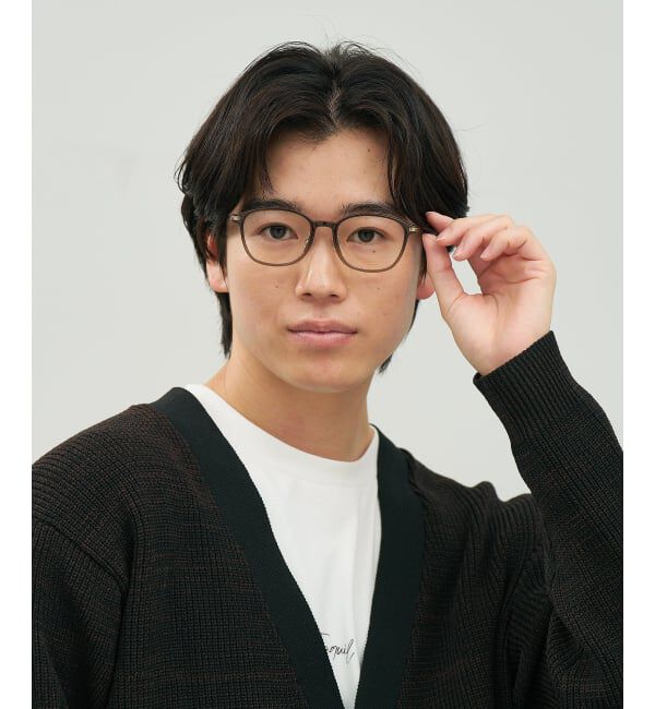  「ウェリントン型 メガネ | チタン TR素材 軽量 メタル 伊達・度付き 大人可愛い Zoff  レンズ交換券付」|メガネ|