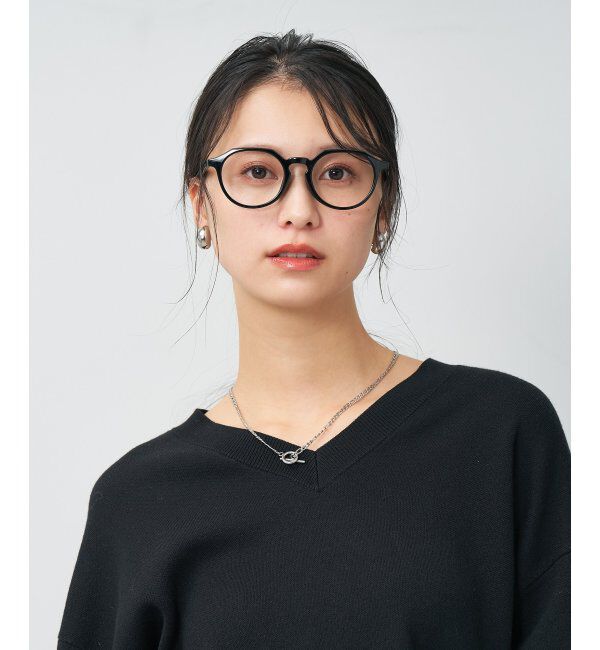  「ボストン型 メガネ | クラウンパント 軽量 伊達めがね・度付き ユニセックス Zoff  レンズ交換券付」|メガネ|ブラック