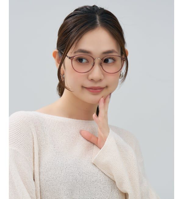  「ボストン型 メガネ | チタン 軽量 メタル コンビネーションフレーム TITANIUM (ビジネス) レンズ交換券付」|メガネ|