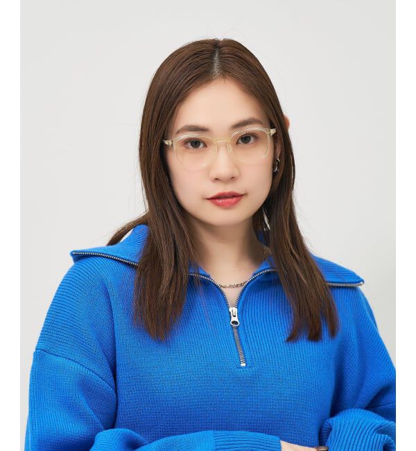  「ウェリントン型 メガネ | 軽量 柔軟性 鼻パッド 眼鏡 伊達めがね 度付き Zoff SMART レンズ交換券付」|メガネ|オレンジ系デミ2