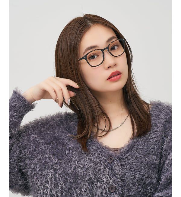  「ウェリントン型 メガネ | 軽量 柔軟性 鼻パッド 眼鏡 伊達めがね 度付き Zoff SMART レンズ交換券付」|メガネ|ブラウン2
