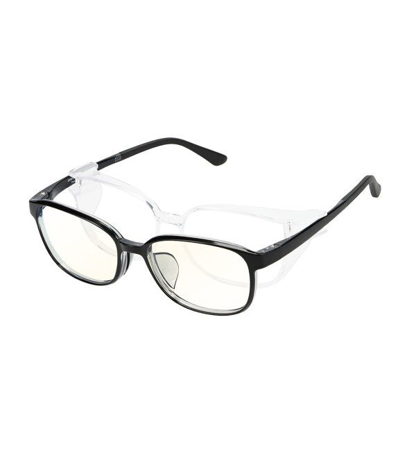  「花粉・飛沫対策 2way PCメガネ (フード着脱可能) ブルーライトカット率約50% | パソコン用 UVカット」|メガネ|