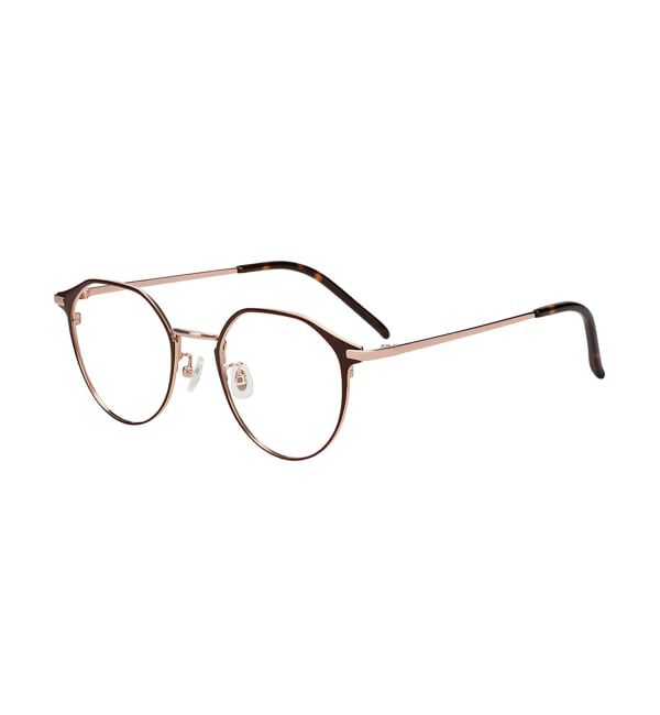  「ボストン型 メガネ | メタル 高級感 眼鏡 伊達メガネ おしゃれ 読書 ビジネス FASHION レンズ交換券付」|メガネ|