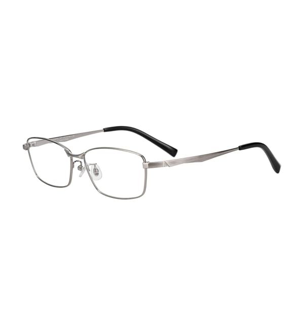  「ウェリントン型 メガネ | メタル 高級感 伊達メガネ おしゃれ 読書 ビジネス STANDARD レンズ交換券付」|メガネ|