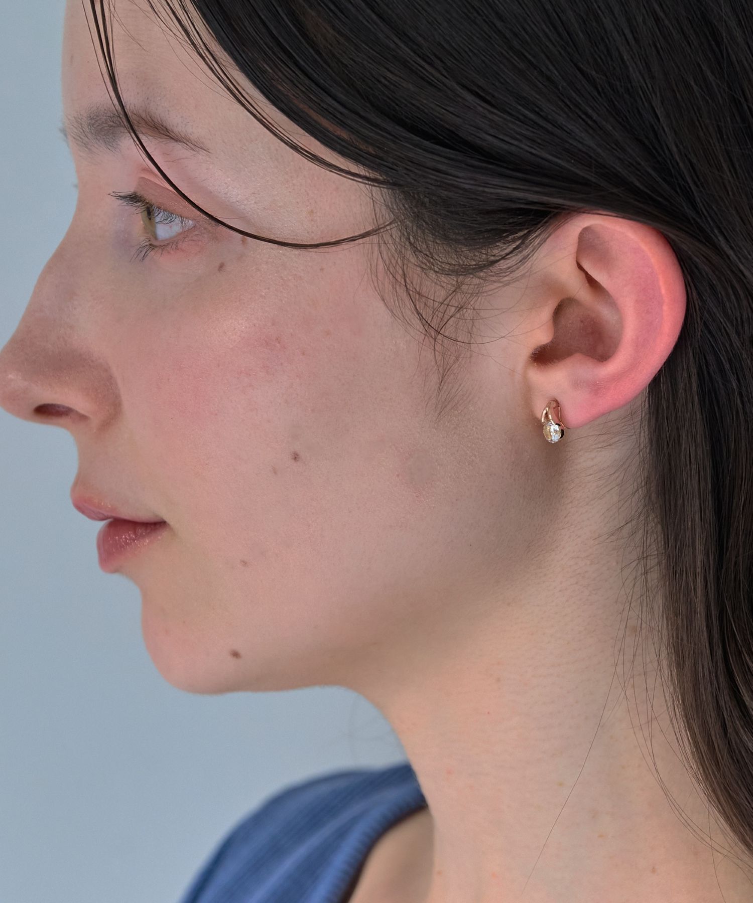 Phoebe「【金属アレルギー対応】【痛くないシリーズ】ルーセントビジューライトフィットイヤリング　ローズゴールド」|イヤリング|