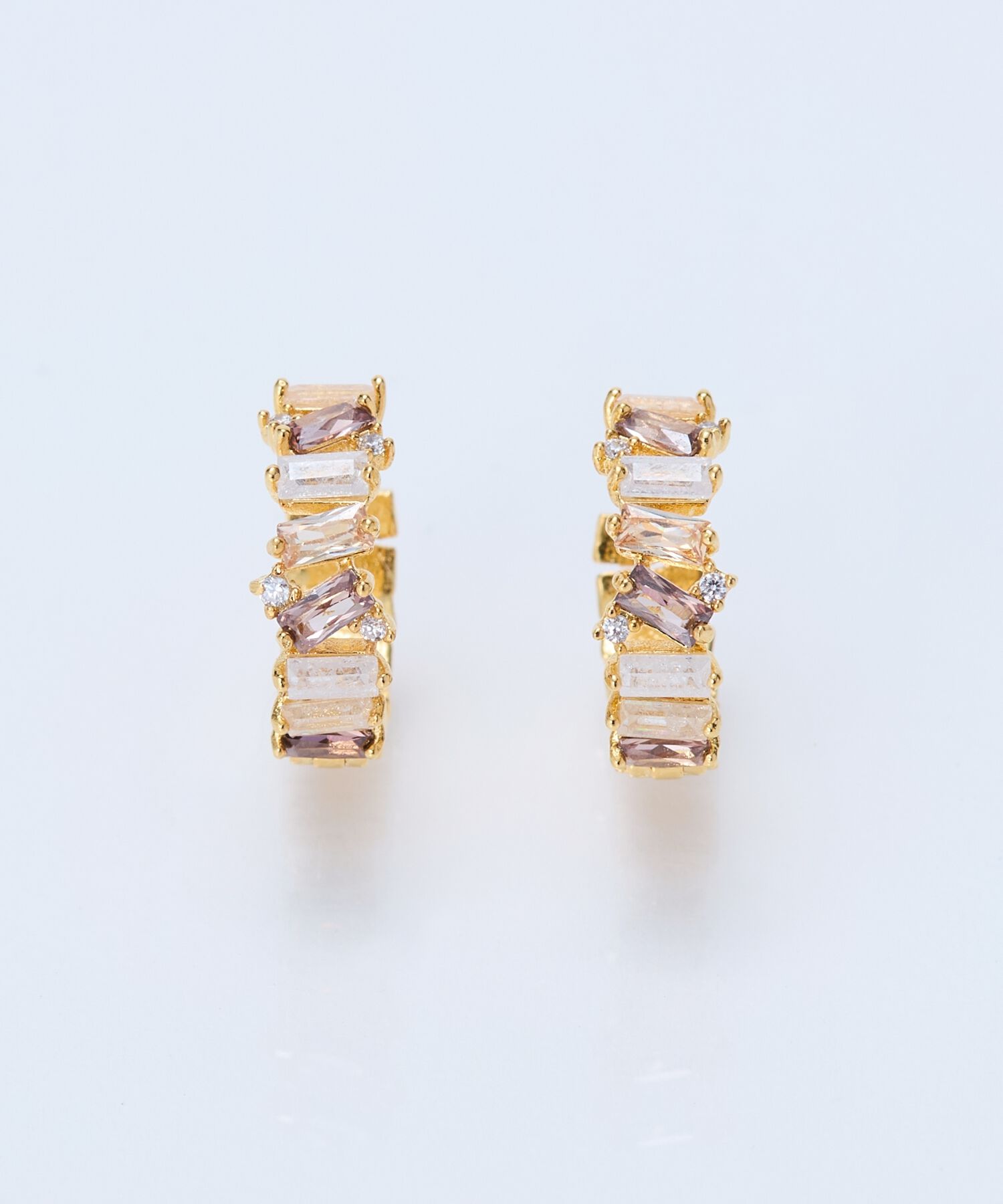 Phoebe「グレースカラービジューフープピアス　マルチカラー」|ピアス|