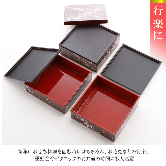 BACKYARD FAMILY「重箱 三段 通販 桜 3段 お重 5寸 ランチボックス ファミリーサイズ お重箱 おせち お花見」|食器・キッチングッズ|