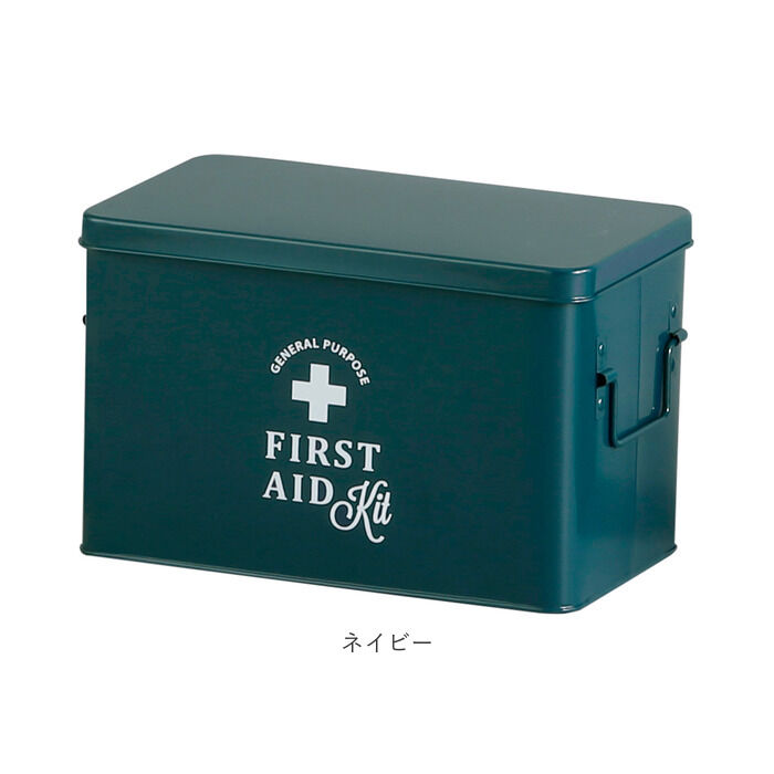 BACKYARD FAMILY「救急箱 おしゃれ 通販 大 スチール 収納ボックス フタ付き 収納ケース 蓋つき 蓋付き 内皿付き」|その他|