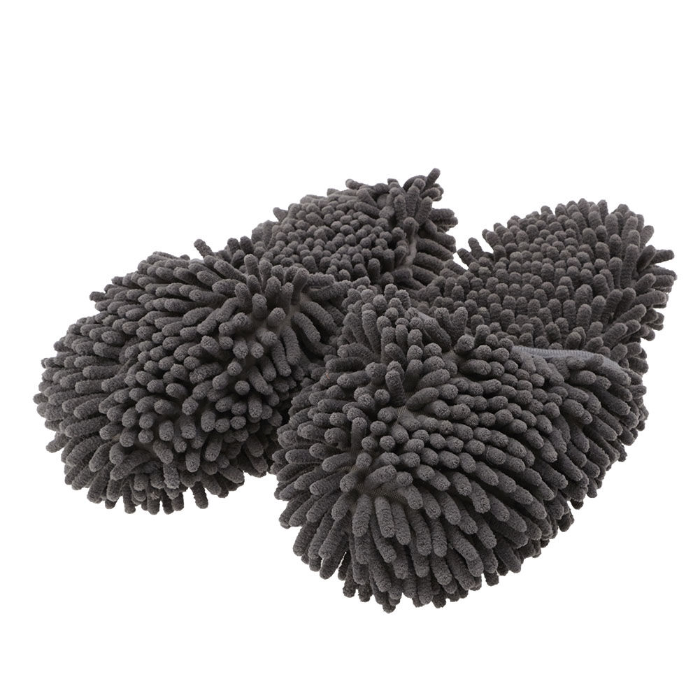 BACKYARD FAMILY「スリッパ マイクロファイバースリッパ もこもこ お掃除スリッパ おそうじルームシューズ」|ルームシューズ|グレー1