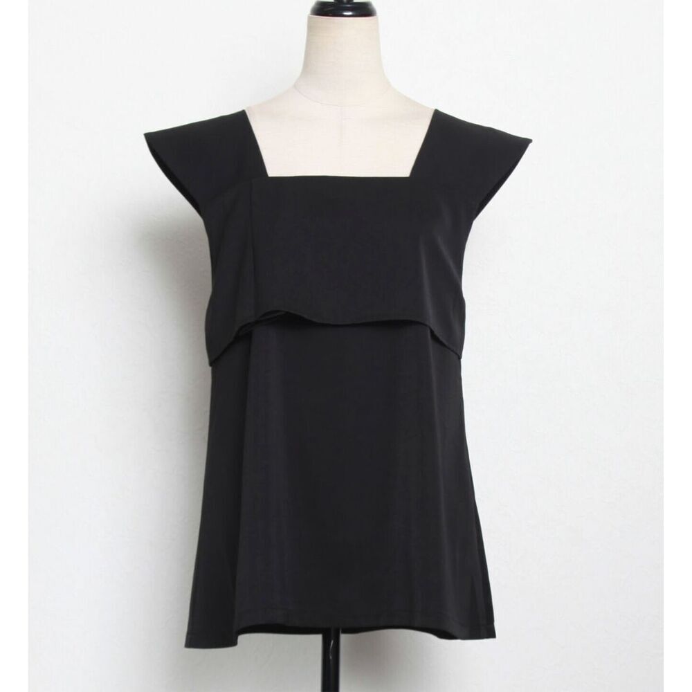 BACKYARD FAMILY「ブラウス レディース スクエアネック 通販 夏 ノースリーブ シャツ レディースシャツ」|シャツ・ブラウス|ブラック1