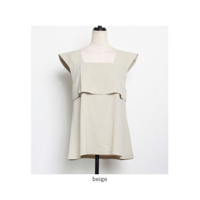 BACKYARD FAMILY「ブラウス レディース スクエアネック 通販 夏 ノースリーブ シャツ レディースシャツ」|シャツ・ブラウス|