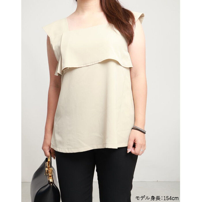 BACKYARD FAMILY「ブラウス レディース スクエアネック 通販 夏 ノースリーブ シャツ レディースシャツ」|シャツ・ブラウス|