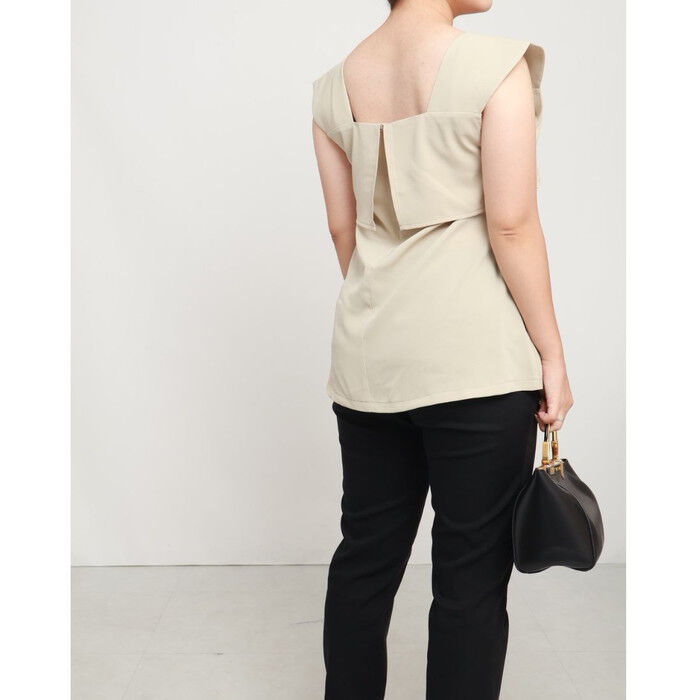 BACKYARD FAMILY「ブラウス レディース スクエアネック 通販 夏 ノースリーブ シャツ レディースシャツ」|シャツ・ブラウス|