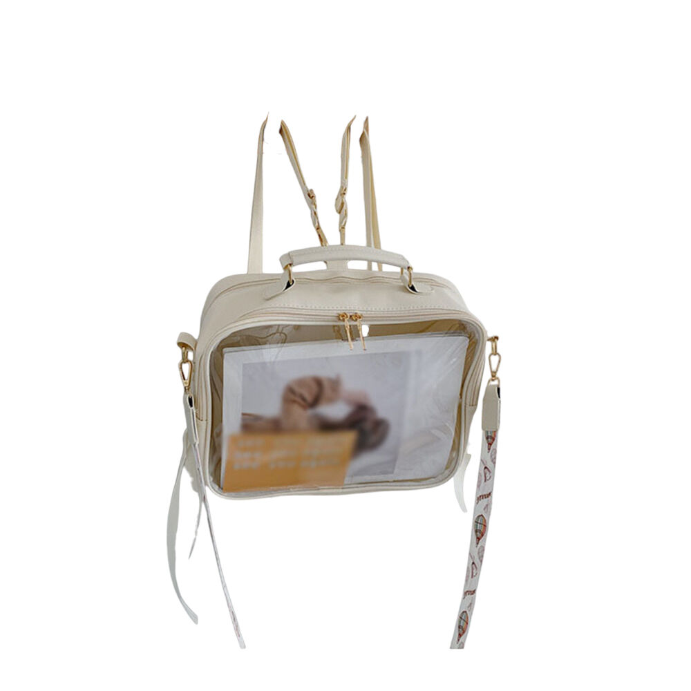 BACKYARD FAMILY「痛バッグ ショルダーバッグ 通販 リュック ビニールバッグ 3WAY かばん 鞄 カバン」|ショルダー・メッセンジャー|ホワイト1