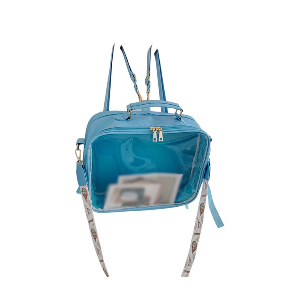 BACKYARD FAMILY「痛バッグ ショルダーバッグ 通販 リュック ビニールバッグ 3WAY かばん 鞄 カバン」|ショルダー・メッセンジャー|ブルー1