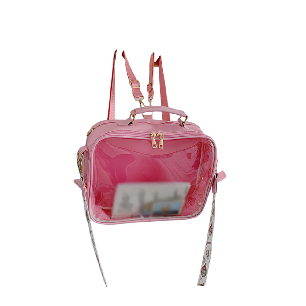 BACKYARD FAMILY「痛バッグ ショルダーバッグ 通販 リュック ビニールバッグ 3WAY かばん 鞄 カバン」|ショルダー・メッセンジャー|ピンク1