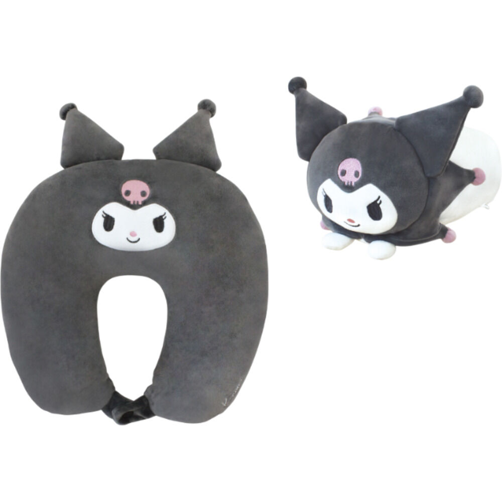 BACKYARD FAMILY「ネックピロー ぬいぐるみ 通販 首枕 携帯枕 クッション まくら 枕 トラベルピロー コンパクト」|トラベルグッズ|ブラック1